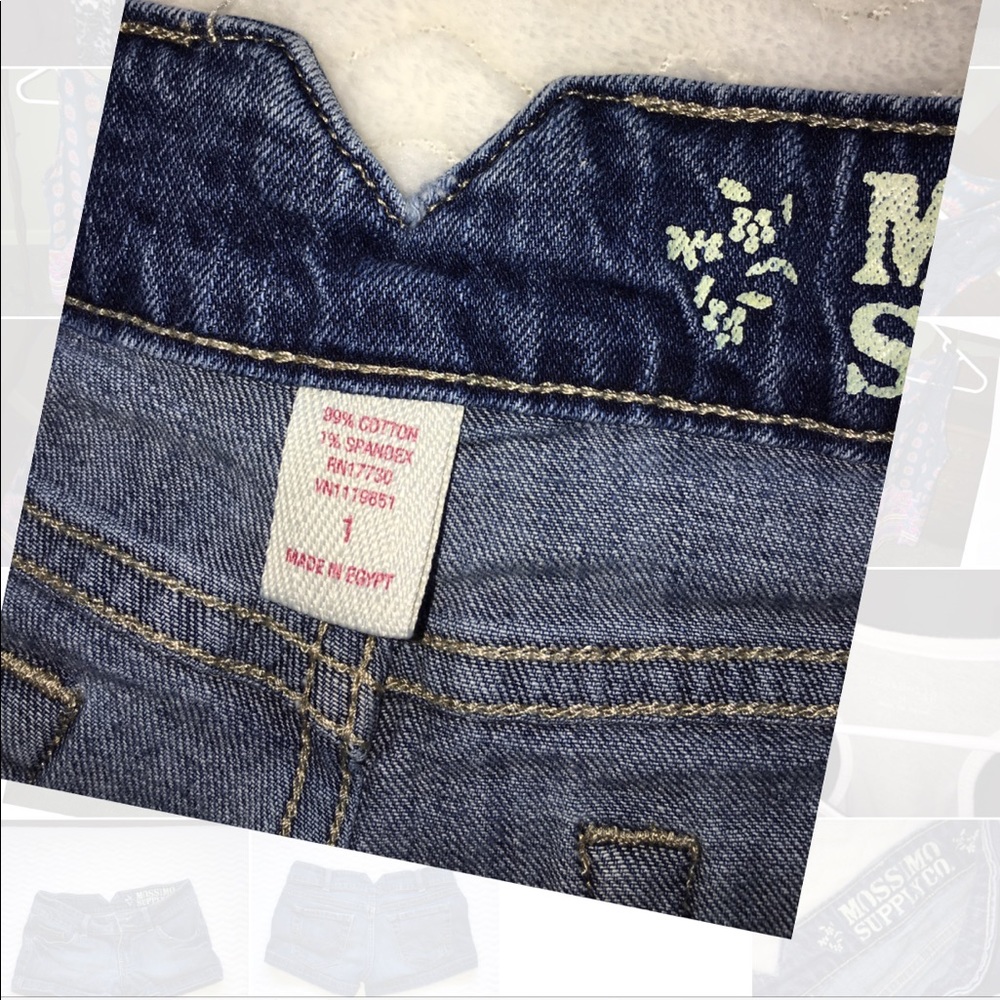 Mossimo Supply Company Jean Shorts size 1 - Picture 3 of 4